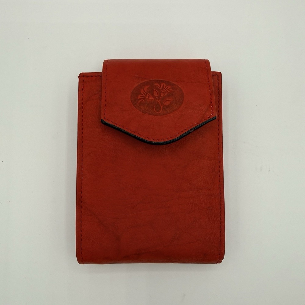 Buxton Heiress Convertible Billfold Red Top Grain Cowhide Leather Wallet 39341